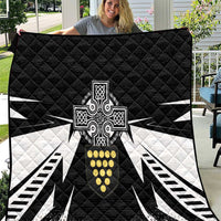 Cornwall Celtic Cross Quilt Coat Of Arms With Celtic Pattern - Wonder Print Shop