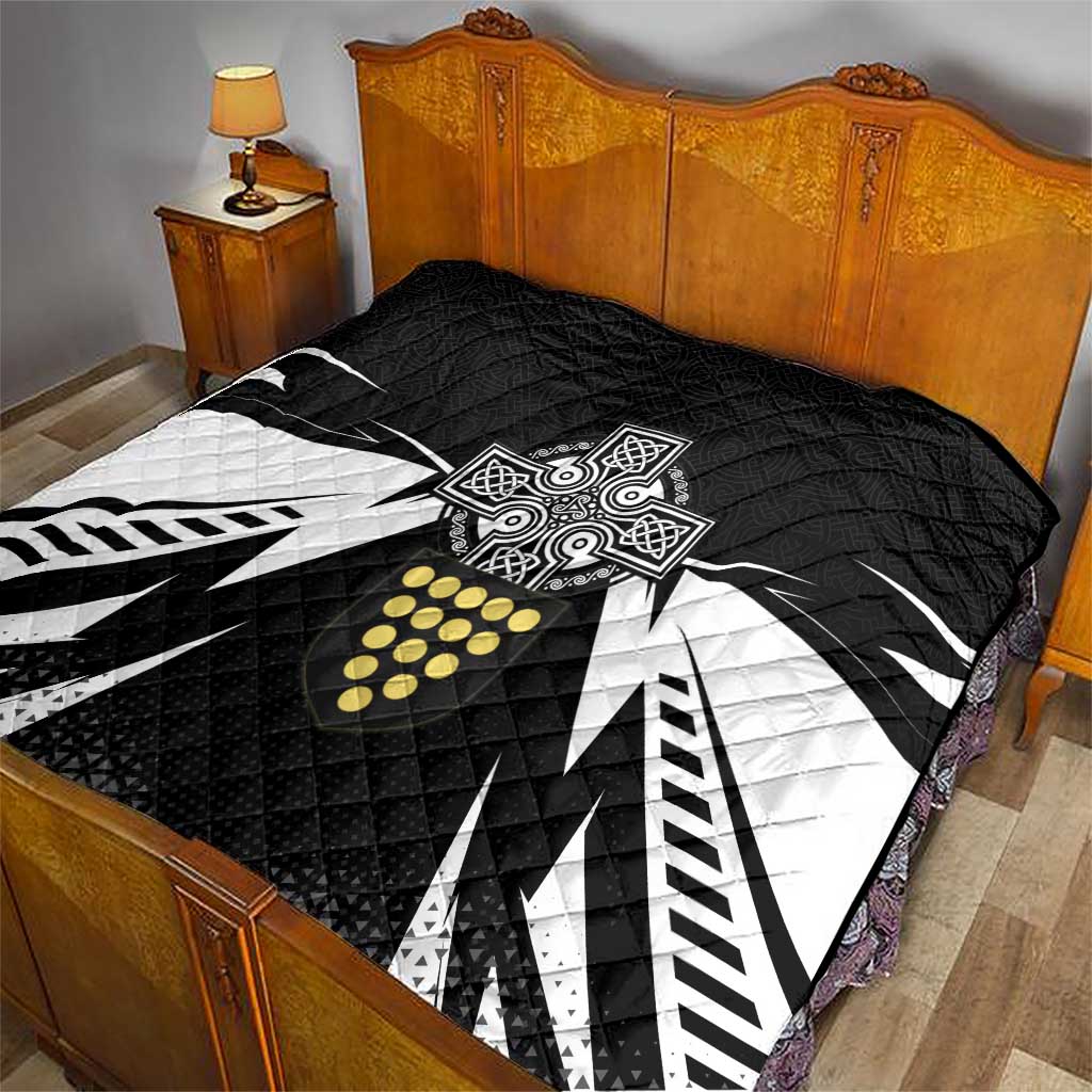 Cornwall Celtic Cross Quilt Coat Of Arms With Celtic Pattern - Wonder Print Shop