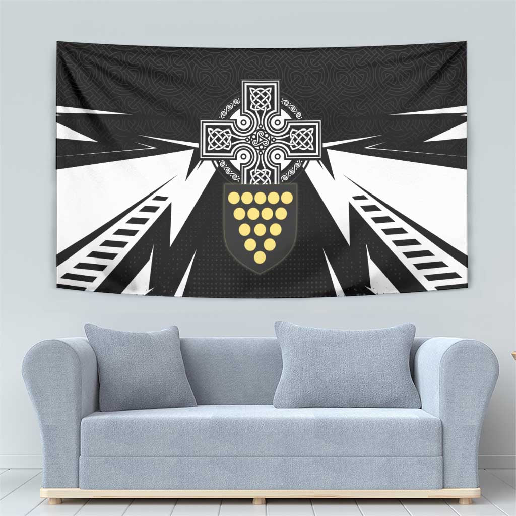 Cornwall Celtic Cross Tapestry Coat Of Arms With Celtic Pattern - Wonder Print Shop