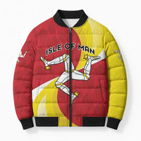 Personalized Isle of Man Bomber Puffer Jacket Triskele Ny Tree Cassyn - Wonder Print Shop