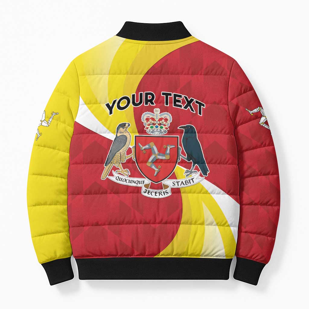 Personalized Isle of Man Bomber Puffer Jacket Triskele Ny Tree Cassyn - Wonder Print Shop