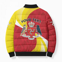 Personalized Isle of Man Bomber Puffer Jacket Triskele Ny Tree Cassyn - Wonder Print Shop