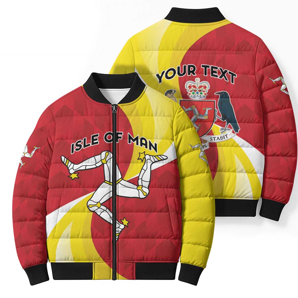 Personalized Isle of Man Bomber Puffer Jacket Triskele Ny Tree Cassyn - Wonder Print Shop