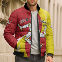 Personalized Isle of Man Bomber Puffer Jacket Triskele Ny Tree Cassyn - Wonder Print Shop