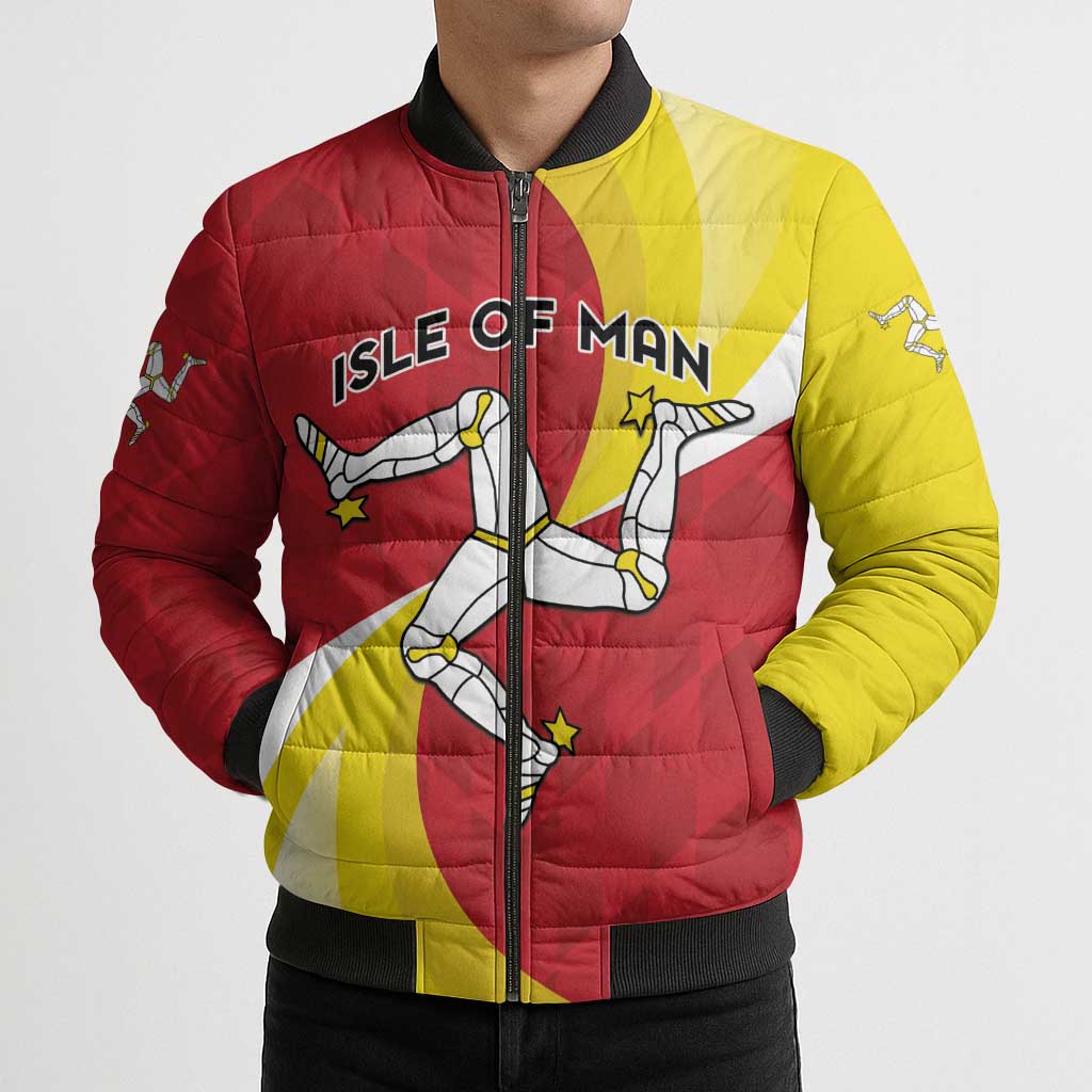 Personalized Isle of Man Bomber Puffer Jacket Triskele Ny Tree Cassyn - Wonder Print Shop