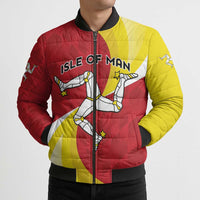 Personalized Isle of Man Bomber Puffer Jacket Triskele Ny Tree Cassyn - Wonder Print Shop