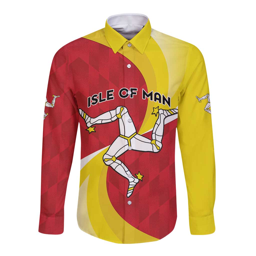 Personalized Isle of Man Long Sleeve Button Shirt Triskele Ny Tree Cassyn - Wonder Print Shop