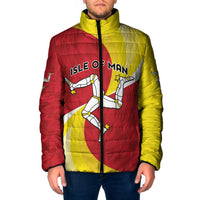 Personalized Isle of Man Padded Jacket Triskele Ny Tree Cassyn - Wonder Print Shop