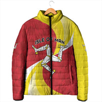 Personalized Isle of Man Padded Jacket Triskele Ny Tree Cassyn - Wonder Print Shop
