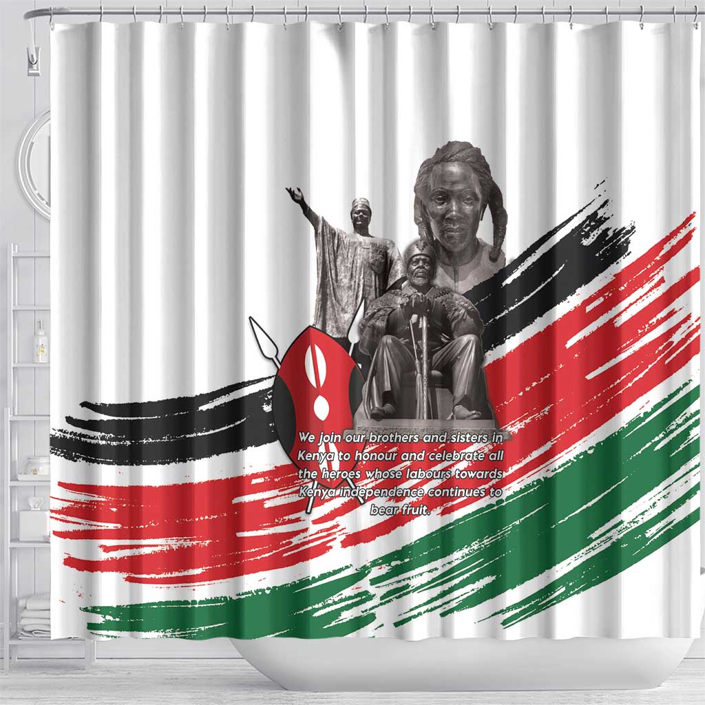 Kenya Mashujaa Day Shower Curtain Kenyan Heroes - Wonder Print Shop