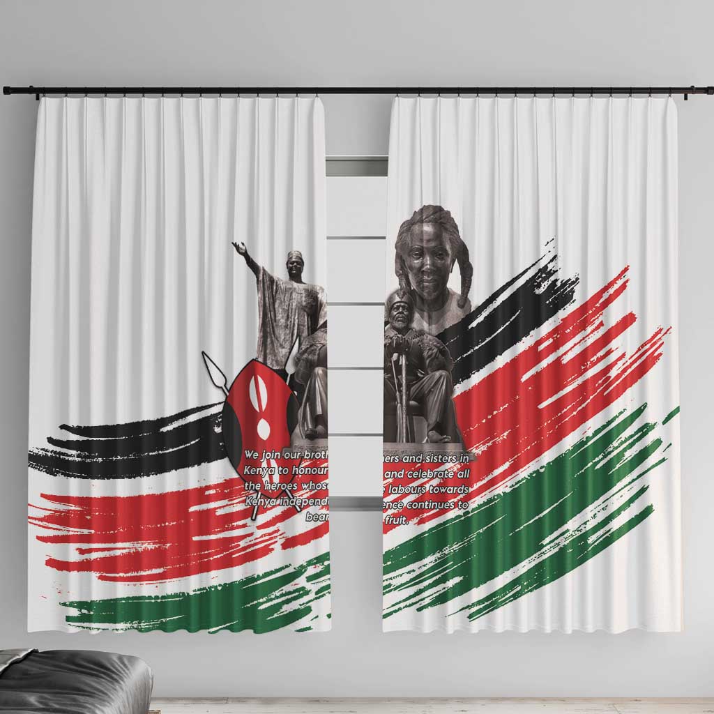 Kenya Mashujaa Day Window Curtain Kenyan Heroes - Wonder Print Shop