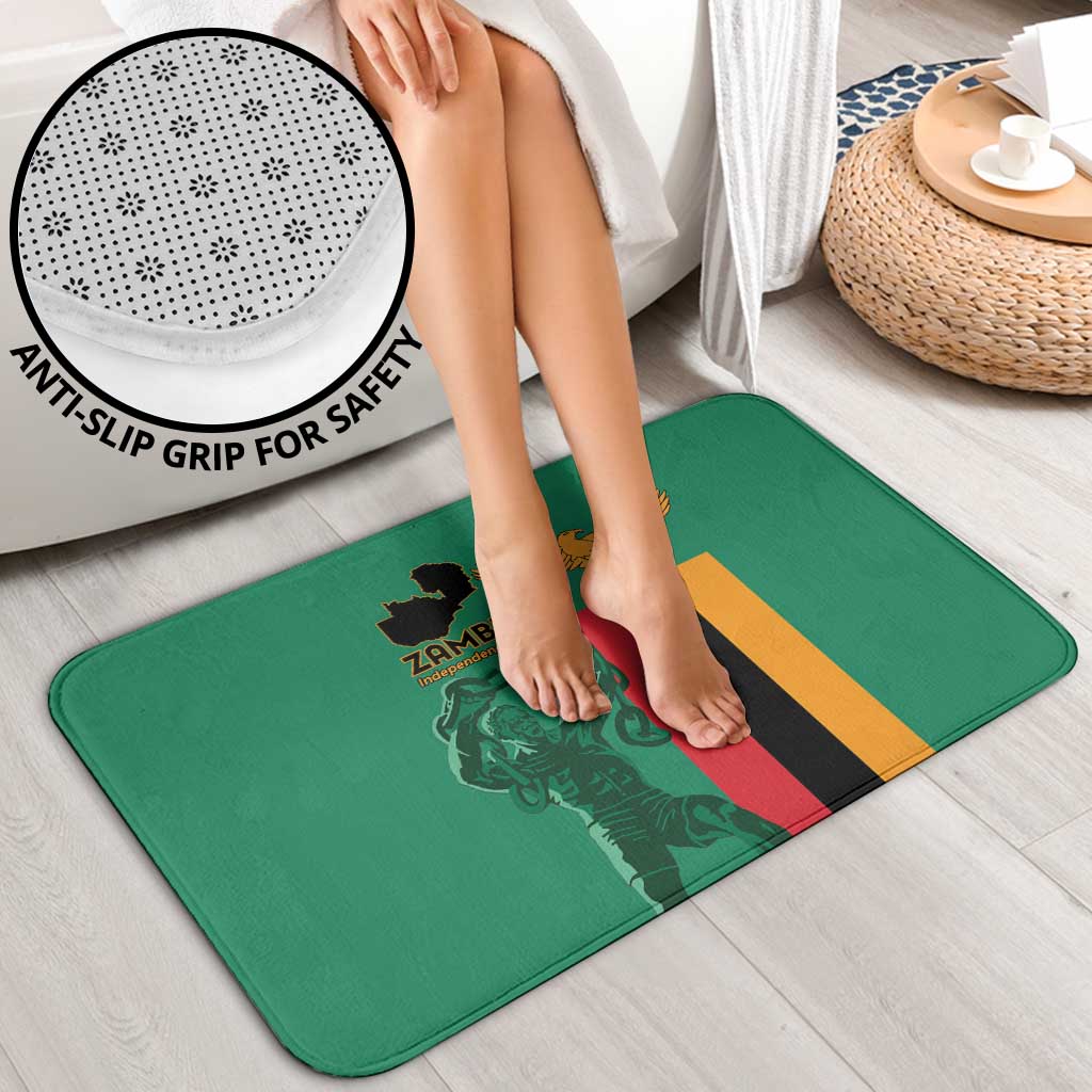 Zambia Independence Day Bathroom Set Lusaka Freedom Statue - Wonder Print Shop