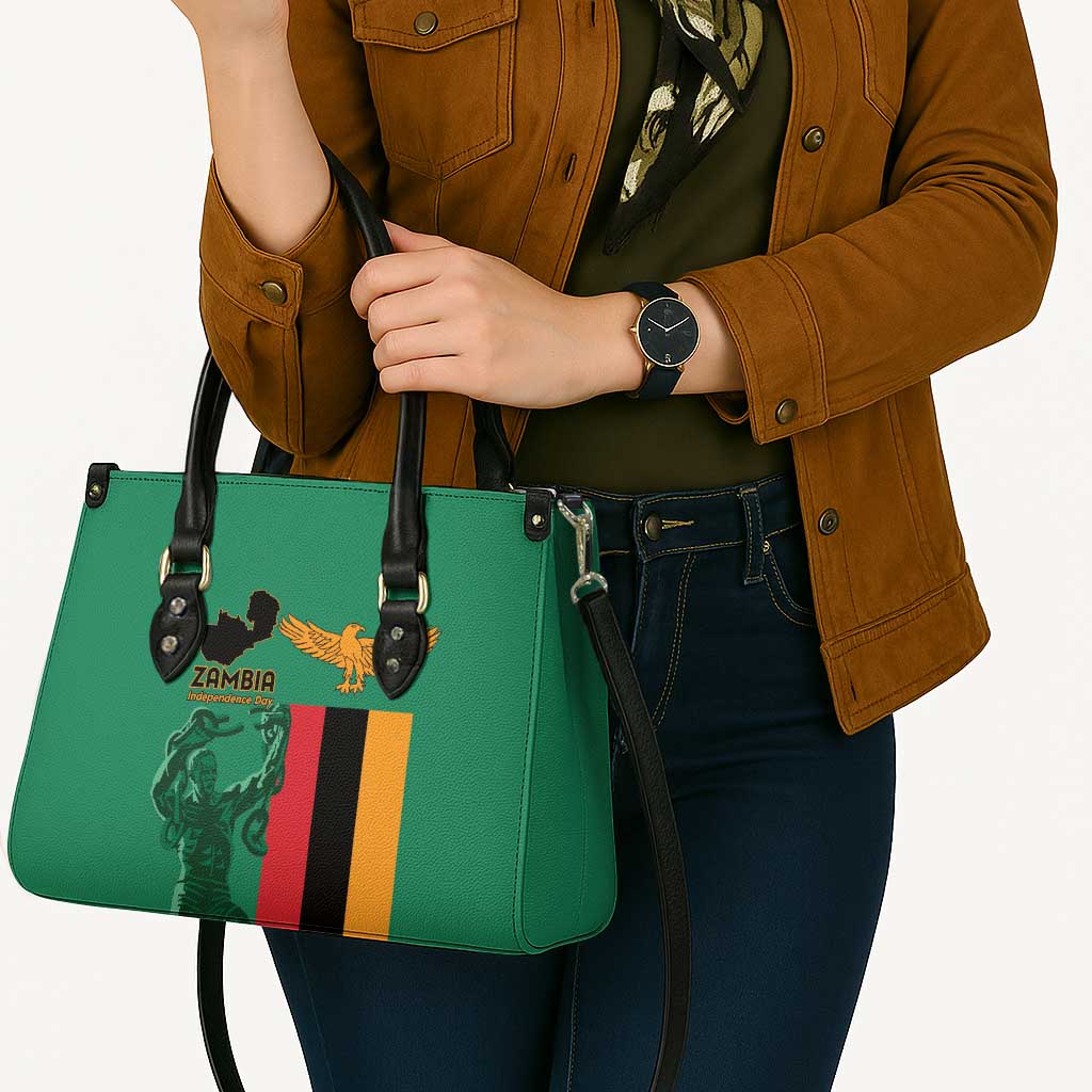 Zambia Independence Day Leather Bag Lusaka Freedom Statue - Wonder Print Shop
