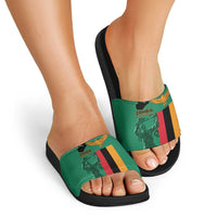 Zambia Independence Day Slide Sandals Lusaka Freedom Statue - Wonder Print Shop