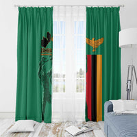 Zambia Independence Day Window Curtain Lusaka Freedom Statue - Wonder Print Shop