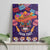 Personalised Mexico Day Of The Dead Canvas Wall Art Sugar Skull With Maracas Mexican Folk Pattern - Wonder Print Shop