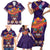 Personalised Mexico Day Of The Dead Family Matching Short Sleeve Bodycon Dress and Hawaiian Shirt Sugar Skull With Maracas Mexican Folk Pattern - Wonder Print Shop