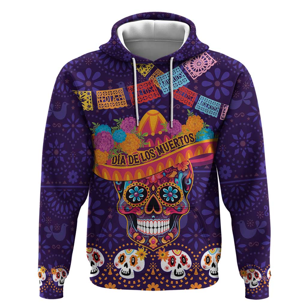 Personalised Mexico Day Of The Dead Hoodie Sugar Skull With Maracas Mexican Folk Pattern LT15