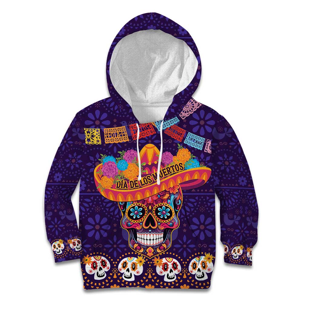 Personalised Mexico Day Of The Dead Kid Hoodie Sugar Skull With Maracas Mexican Folk Pattern LT15