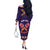 Personalised Mexico Day Of The Dead Off The Shoulder Long Sleeve Dress Sugar Skull With Maracas Mexican Folk Pattern LT15