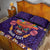 Personalised Mexico Day Of The Dead Quilt Bed Set Sugar Skull With Maracas Mexican Folk Pattern