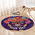 Personalised Mexico Day Of The Dead Round Carpet Sugar Skull With Maracas Mexican Folk Pattern