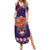 Personalised Mexico Day Of The Dead Summer Maxi Dress Sugar Skull With Maracas Mexican Folk Pattern LT15