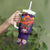 Personalised Mexico Day Of The Dead Tumbler With Handle Sugar Skull With Maracas Mexican Folk Pattern