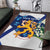 Personalised Finland Independence Day Area Rug Lily Of The Valley Mix Holly Blue - Coat Of Arms Style - Wonder Print Shop