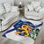 Personalised Finland Independence Day Area Rug Lily Of The Valley Mix Holly Blue - Coat Of Arms Style - Wonder Print Shop