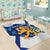 Personalised Finland Independence Day Area Rug Lily Of The Valley Mix Holly Blue - Coat Of Arms Style - Wonder Print Shop