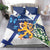 Personalised Finland Independence Day Bedding Set Lily Of The Valley Mix Holly Blue - Coat Of Arms Style - Wonder Print Shop