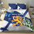 Personalised Finland Independence Day Bedding Set Lily Of The Valley Mix Holly Blue - Coat Of Arms Style - Wonder Print Shop