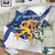 Personalised Finland Independence Day Blanket Lily Of The Valley Mix Holly Blue - Coat Of Arms Style