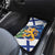 Personalised Finland Independence Day Car Mats Lily Of The Valley Mix Holly Blue - Coat Of Arms Style - Wonder Print Shop