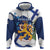 Personalised Finland Independence Day Hoodie Lily Of The Valley Mix Holly Blue - Coat Of Arms Style - Wonder Print Shop