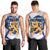 Personalised Finland Independence Day Men Tank Top Lily Of The Valley Mix Holly Blue - Coat Of Arms Style - Wonder Print Shop