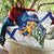 Personalised Finland Independence Day Quilt Lily Of The Valley Mix Holly Blue - Coat Of Arms Style - Wonder Print Shop