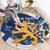 Personalised Finland Independence Day Round Carpet Lily Of The Valley Mix Holly Blue - Coat Of Arms Style