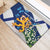 Personalised Finland Independence Day Rubber Doormat Lily Of The Valley Mix Holly Blue - Coat Of Arms Style - Wonder Print Shop