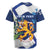 Personalised Finland Independence Day Rugby Jersey Lily Of The Valley Mix Holly Blue - Coat Of Arms Style - Wonder Print Shop