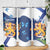 Personalised Finland Independence Day Skinny Tumbler Lily Of The Valley Mix Holly Blue - Coat Of Arms Style - Wonder Print Shop