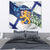 Personalised Finland Independence Day Tapestry Lily Of The Valley Mix Holly Blue - Coat Of Arms Style