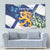 Personalised Finland Independence Day Tapestry Lily Of The Valley Mix Holly Blue - Coat Of Arms Style