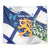 Personalised Finland Independence Day Tapestry Lily Of The Valley Mix Holly Blue - Coat Of Arms Style