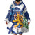 Personalised Finland Independence Day Wearable Blanket Hoodie Lily Of The Valley Mix Holly Blue - Coat Of Arms Style - Wonder Print Shop