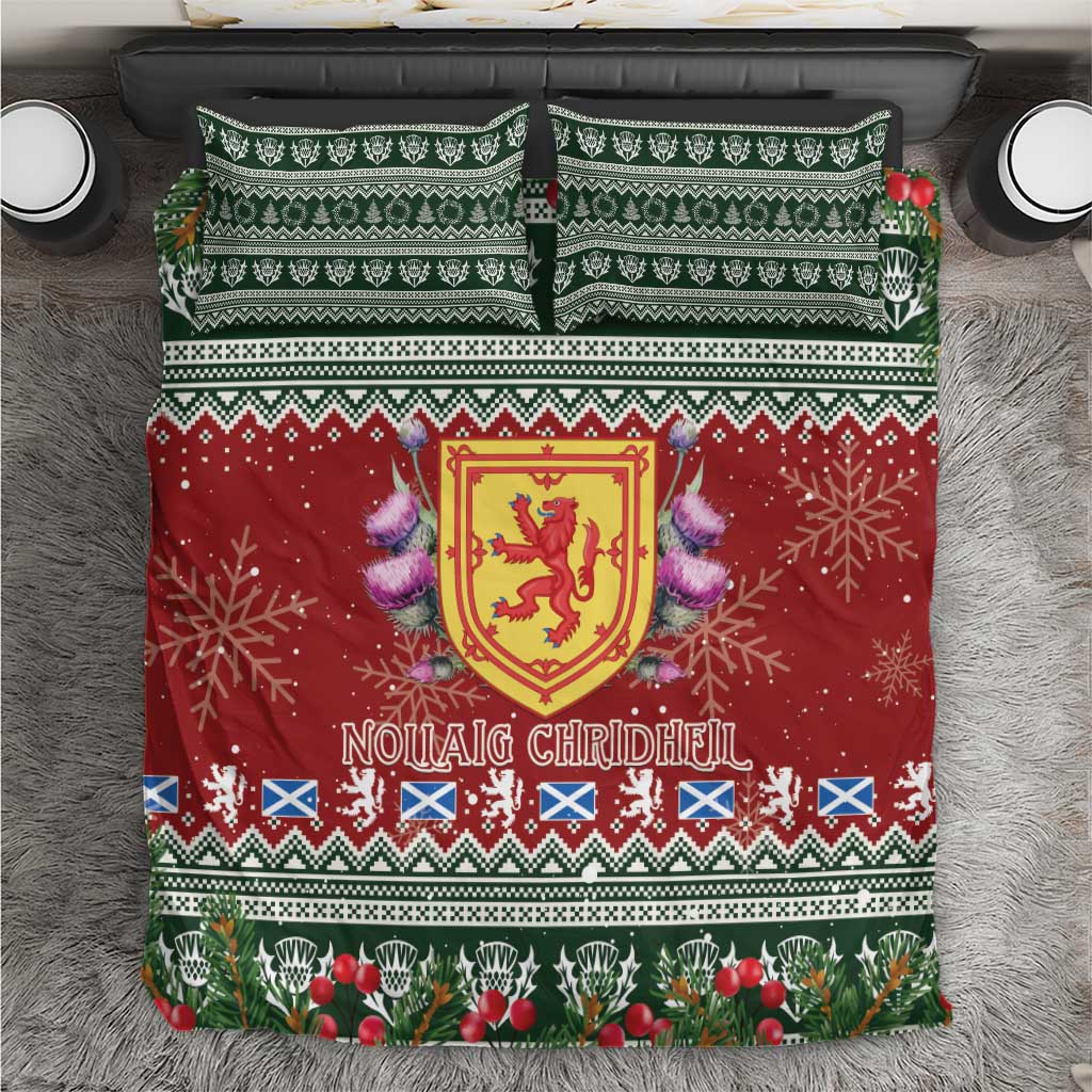 Scotland Christmas Bedding Set The Royal Arms of Scotland With Thistle - Wonder Print Shop