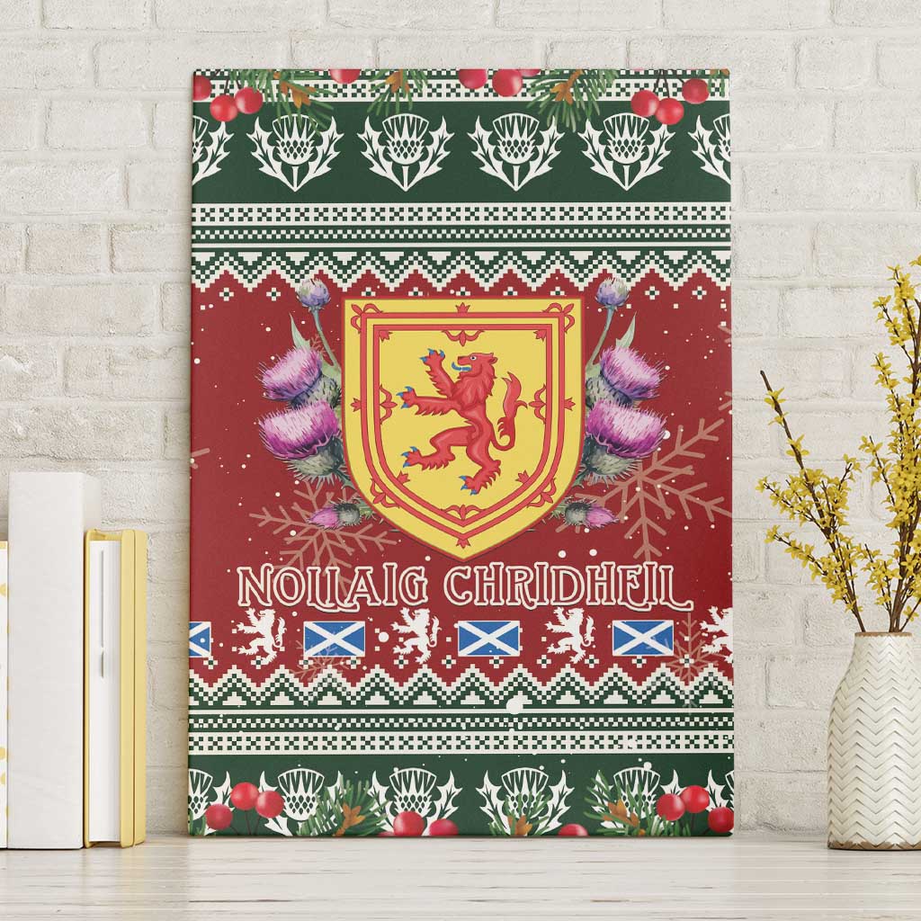 Scotland Christmas Canvas Wall Art The Royal Arms of Scotland With Thistle - Wonder Print Shop