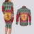 Scotland Christmas Couples Matching Long Sleeve Bodycon Dress and Long Sleeve Button Shirt The Royal Arms of Scotland With Thistle - Wonder Print Shop