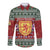 Scotland Christmas Long Sleeve Button Shirt The Royal Arms of Scotland With Thistle - Wonder Print Shop